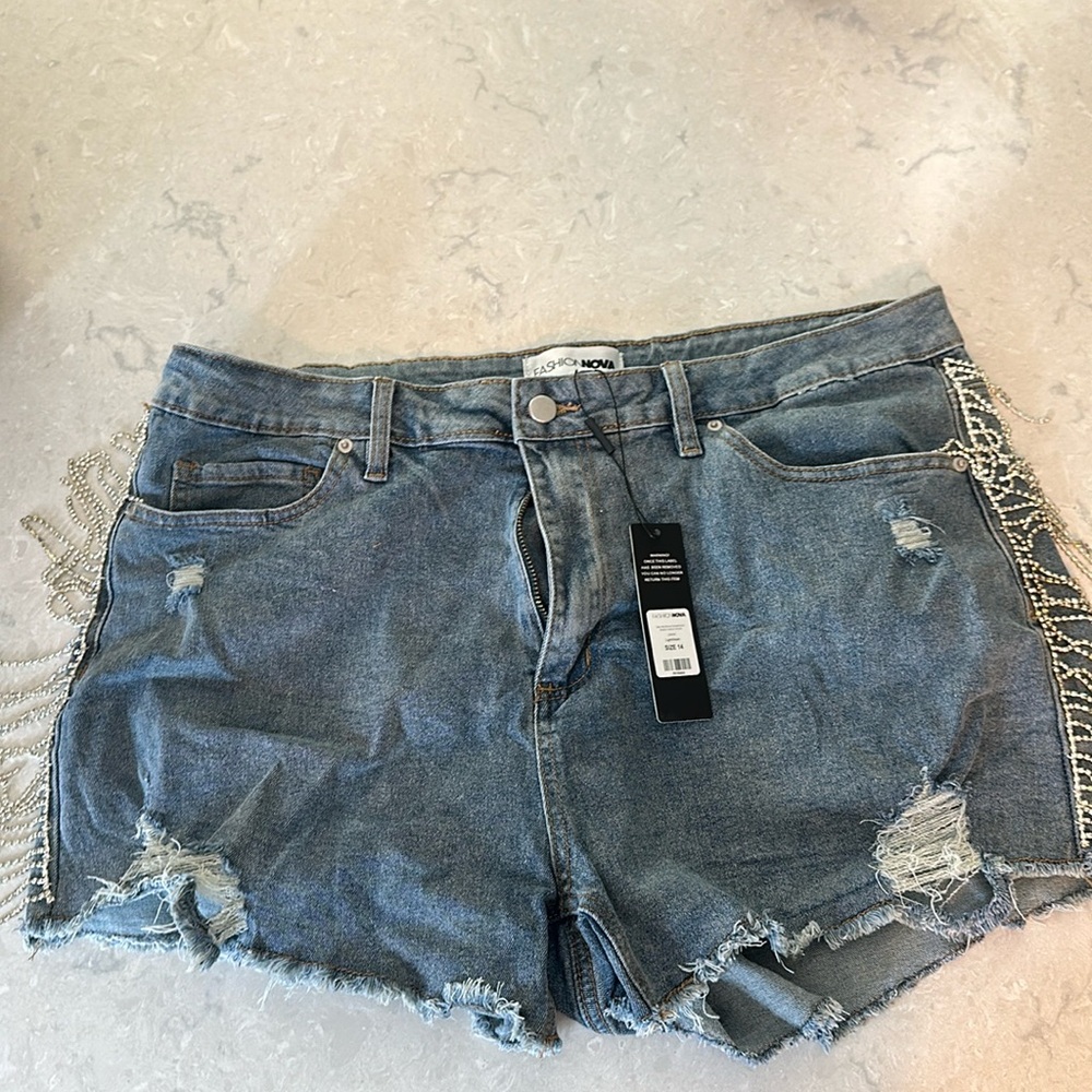 Fashion Nova sparkle Jean shorts